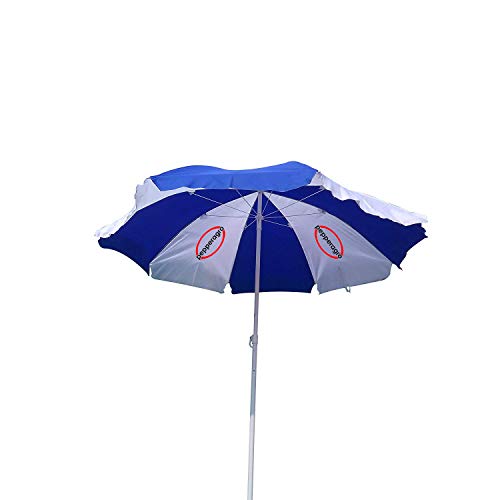 Garden Umbrella Outdoor use Ideal for beachlawnmarketingsun protection Blue and white 5.5 feet