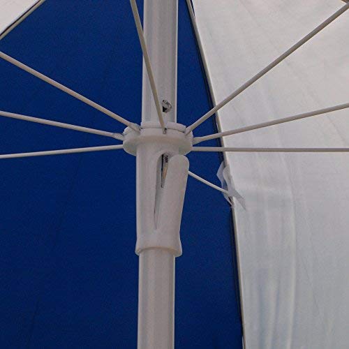 Garden Umbrella Outdoor use Ideal for beachlawnmarketingsun protection Blue and white 5.5 feet