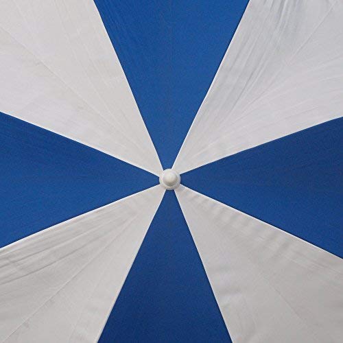 Garden Umbrella Outdoor use Ideal for beachlawnmarketingsun protection Blue and white 5.5 feet