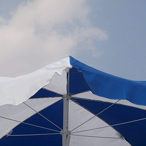 Garden Umbrella Outdoor use Ideal for beachlawnmarketingsun protection Blue and white 5.5 feet