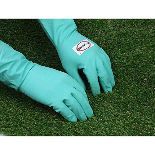 Multipurpose Latex Gloves Green Water Proof Set of 1