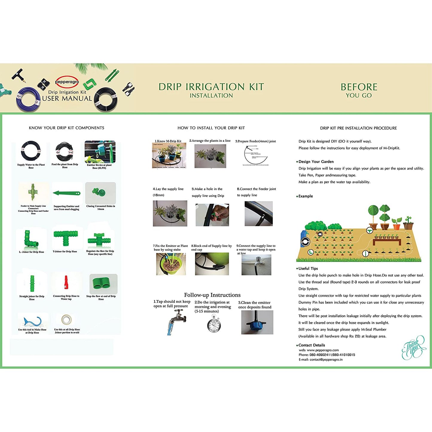 Drip Irrigation Kit (Available for 50, 100, 150, 200 & 250 Plants)